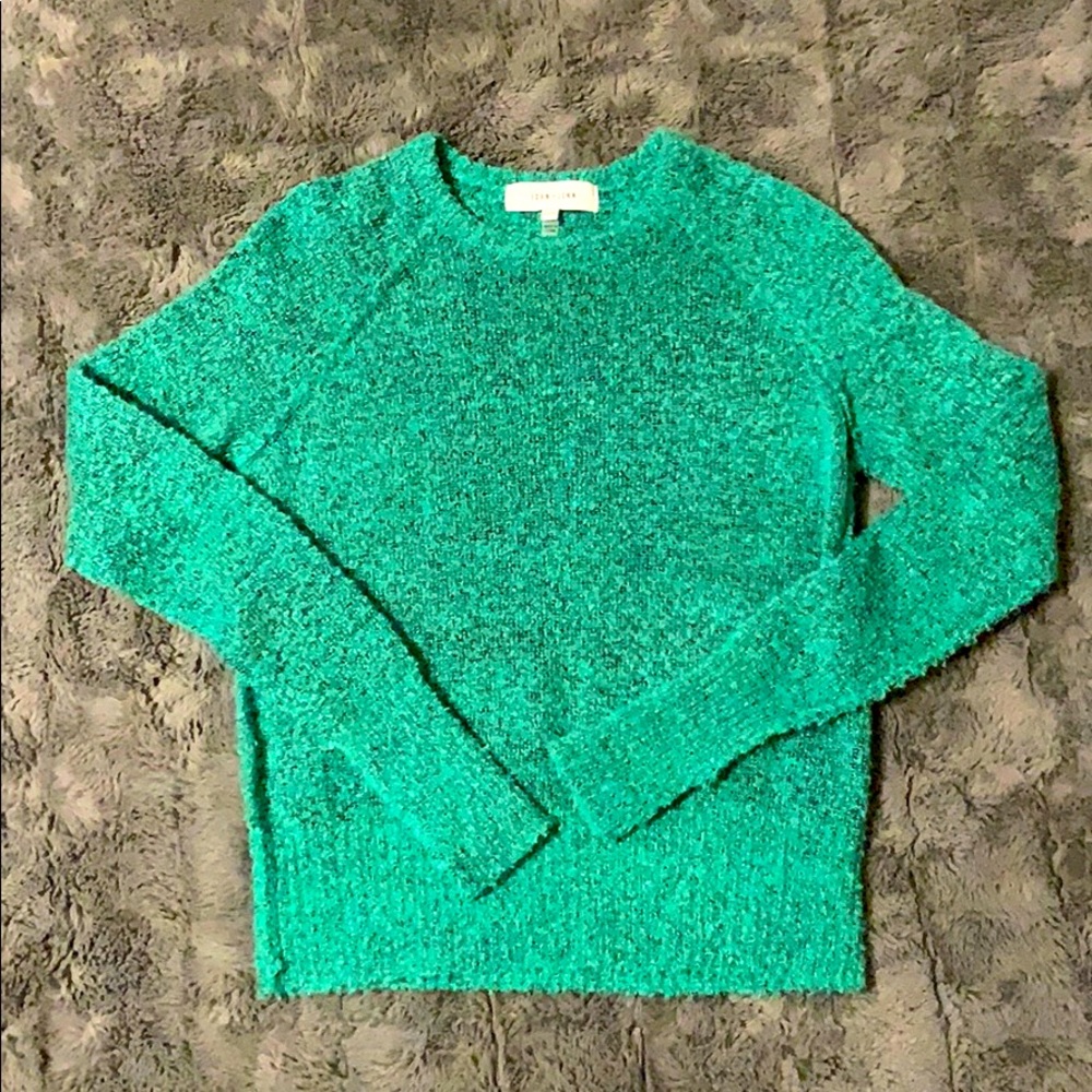 John + Jenn green sweater